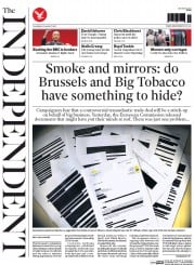 The Independent Newspaper Front Page (UK) for 27 August 2015