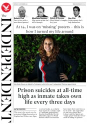 The Independent (UK) Newspaper Front Page for 28 November 2016