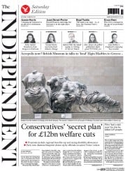 The Independent Newspaper Front Page (UK) for 28 March 2015