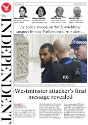 The Independent (UK) Newspaper Front Page for 28 April 2017