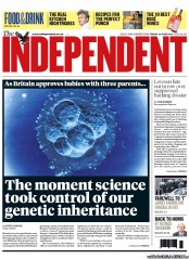 The Independent Newspaper Front Page (UK) for 28 June 2013