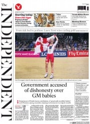 The Independent Newspaper Front Page (UK) for 28 July 2014