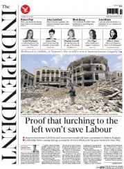 The Independent (UK) Newspaper Front Page for 28 July 2015