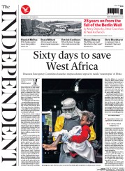 The Independent (UK) Newspaper Front Page for 29 October 2014