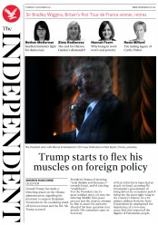 The Independent (UK) Newspaper Front Page for 29 December 2016