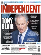 The Independent (UK) Newspaper Front Page for 29 May 2012