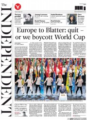 The Independent (UK) Newspaper Front Page for 29 May 2015