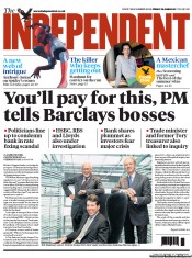 The Independent (UK) Newspaper Front Page for 29 June 2012