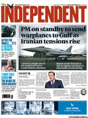 The Independent Newspaper Front Page (UK) for 2 November 2012
