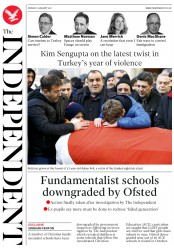 The Independent (UK) Newspaper Front Page for 2 January 2017