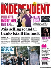 The Independent (UK) Newspaper Front Page for 2 February 2013