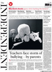 The Independent (UK) Newspaper Front Page for 2 April 2015