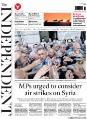 The Independent Newspaper Front Page (UK) for 2 July 2015