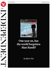 The Independent (UK) Newspaper Front Page for 2 September 2016