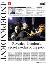 The Independent (UK) Newspaper Front Page for 30 April 2015