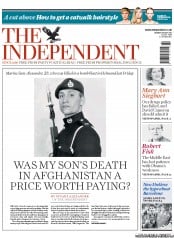 The Independent Newspaper Front Page (UK) for 30 May 2011