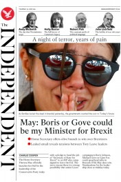 The Independent (UK) Newspaper Front Page for 30 June 2016