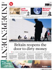 The Independent (UK) Newspaper Front Page for 30 July 2015