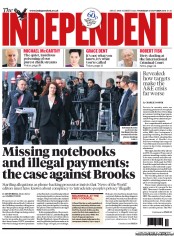 The Independent Newspaper Front Page (UK) for 31 October 2013