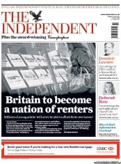 The Independent Newspaper Front Page (UK) for 31 May 2011
