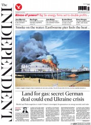 The Independent (UK) Newspaper Front Page for 31 July 2014