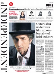 The Independent (UK) Newspaper Front Page for 3 February 2015