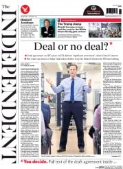 The Independent (UK) Newspaper Front Page for 3 February 2016