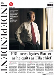 The Independent (UK) Newspaper Front Page for 3 June 2015