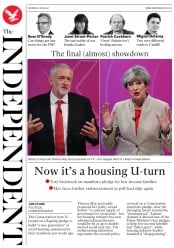 The Independent (UK) Newspaper Front Page for 3 June 2017