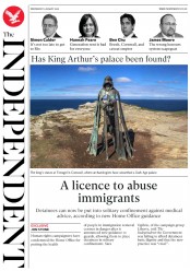 The Independent (UK) Newspaper Front Page for 3 August 2016