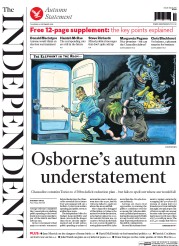 The Independent Newspaper Front Page (UK) for 4 December 2014