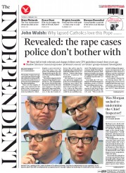 The Independent Newspaper Front Page (UK) for 4 February 2014