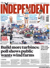 The Independent (UK) Newspaper Front Page for 4 June 2012
