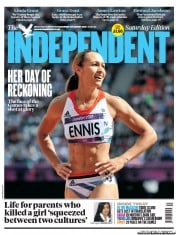 The Independent (UK) Newspaper Front Page for 4 August 2012