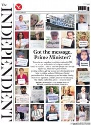 The Independent (UK) Newspaper Front Page for 4 September 2015