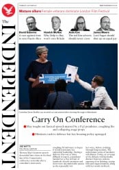 The Independent (UK) Newspaper Front Page for 5 October 2017