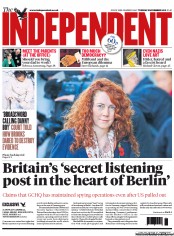 The Independent Newspaper Front Page (UK) for 5 November 2013