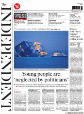 The Independent Newspaper Front Page (UK) for 5 January 2015