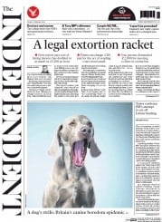 The Independent (UK) Newspaper Front Page for 5 February 2016