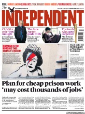The Independent (UK) Newspaper Front Page for 5 June 2012