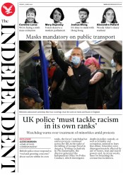 The Independent (UK) Newspaper Front Page for 5 June 2020
