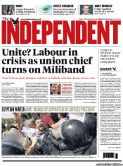 The Independent Newspaper Front Page (UK) for 5 July 2013