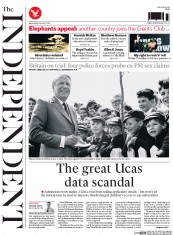 The Independent (UK) Newspaper Front Page for 5 August 2015