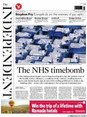 The Independent (UK) Newspaper Front Page for 6 October 2014