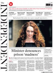 The Independent (UK) Newspaper Front Page for 6 November 2014