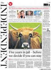 The Independent (UK) Newspaper Front Page for 6 January 2015