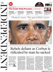 The Independent (UK) Newspaper Front Page for 6 January 2016