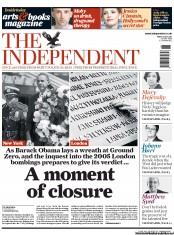 The Independent (UK) Newspaper Front Page for 6 May 2011