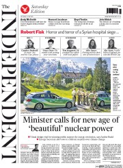 The Independent (UK) Newspaper Front Page for 6 June 2015