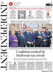 The Independent Newspaper Front Page (UK) for 6 September 2014